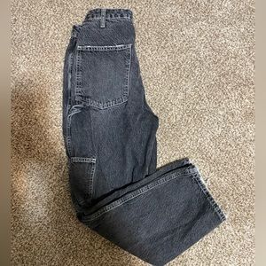Black wash cargo jeans from Urban Outfitters brand BDG.